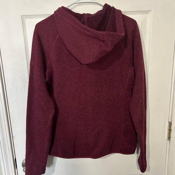The North Face Crescent Sunshine Fleece Hoodie pullover Size Medium. Burgundy - Picture 8 of 14